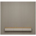 Ver imagem 7 de Painel Ripado para TV 85 pol com Bancada Suspensa Orgânica 297cm Slats L05 Tauari Gris Fosco - Lyam