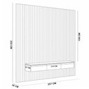 Ver imagem 6 de Painel Ripado para TV 85 pol com Bancada Suspensa Orgânica 297cm Slats L05 Tauari Gris Fosco - Lyam