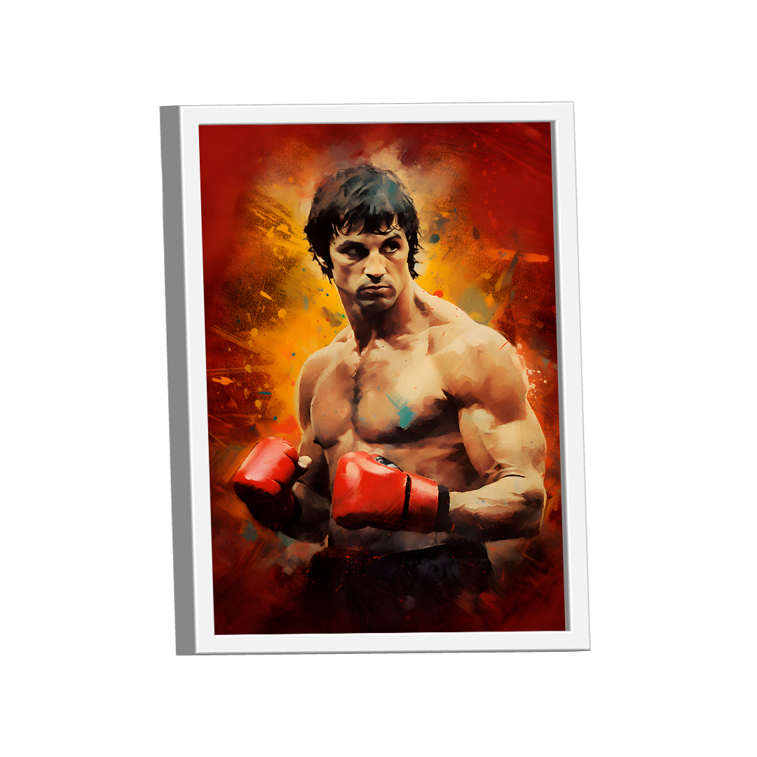 Quadro Rocky Balboa Pintura -- BR ARTES