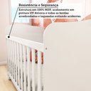 Ver imagem 7 de Quarto de Bebê com Guarda Roupas 3 Portas Cômoda e Berço com Rodizio Mimo 100% Mdf Espresso Móveis