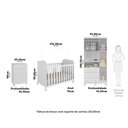 Ver imagem 3 de Quarto de Bebê Guarda-Roupa 3 Portas Cômoda e Berço Mimo 100% MDF Espresso Móveis Branco Brilho