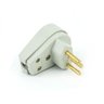 Plug Macho Tomada Elétrica Tripolar 10a 90 Graus - Branco - 1
