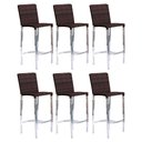 Ver imagem 1 de Kit com 6 Banquetas Altas Jardim em Fibra Pedra Ferro