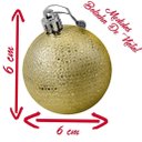 Ver imagem 4 de Kit 48 Bolas Enfeite Natalino Árvore Natal 60mm Dourado