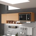 Ver imagem 1 de Armário Aéreo de Cozinha 190cm 2 Portas Alice Yescasa Laranja/Angelin Premium