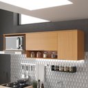 Ver imagem 6 de Armário Aéreo de Cozinha 190cm 2 Portas Alice Yescasa Laranja/Angelin Premium