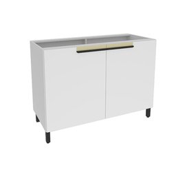 Balcão de Cozinha Manhattan Ph 3073 S/ Tampo C/2 Portas 120cm Branco - Herval - 1 Balcão de Cozinha Manhattan Ph 3073 S/ Tampo C/2 Portas 120cm Branco - Herval - 1