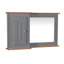Ver imagem 5 de Gabinete para Banheiro 2 Portas com Espelheira Dália 3058 - Cinza/imbuia Glazer