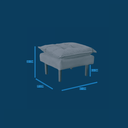 Ver imagem 4 de Poltrona Decorativa + Mini Puff Opala Tecido Suede Bege - Fri Varejo