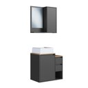 Ver imagem 2 de Conjunto Banheiro Gabinete Cuba e Espelheira 2 Portas 2 Gave 60cm Multimóveis Crart-CON004 Grafite