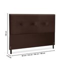 Ver imagem 3 de Cabeceira Estofados Solteiro Quarto 90cm Mariana Suede Marrom Madelina Decor