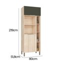 Ver imagem 4 de Armario Paneleiro Cozinha Microondas e Forno 2 Portas Viv Luz Kits Paraná - Fresno/oliva