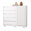 Ver imagem 2 de Cômoda Sapateira 5 Gavetas 1 Porta Duetto Branco