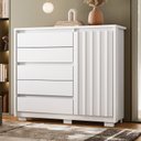 Ver imagem 1 de Cômoda Sapateira 5 Gavetas 1 Porta Duetto Branco