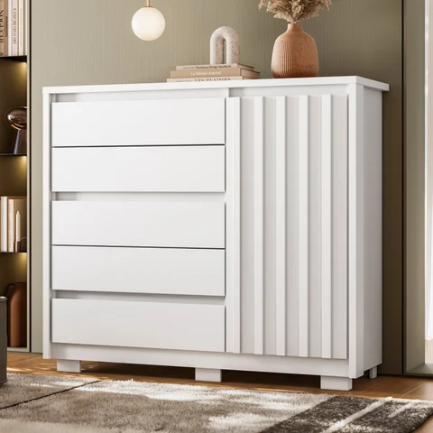Cômoda Sapateira 5 Gavetas 1 Porta Duetto
