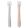 Kit Duas Colheres Silicone Skip Hop Easy-Feed Cinza e Coral - 1
