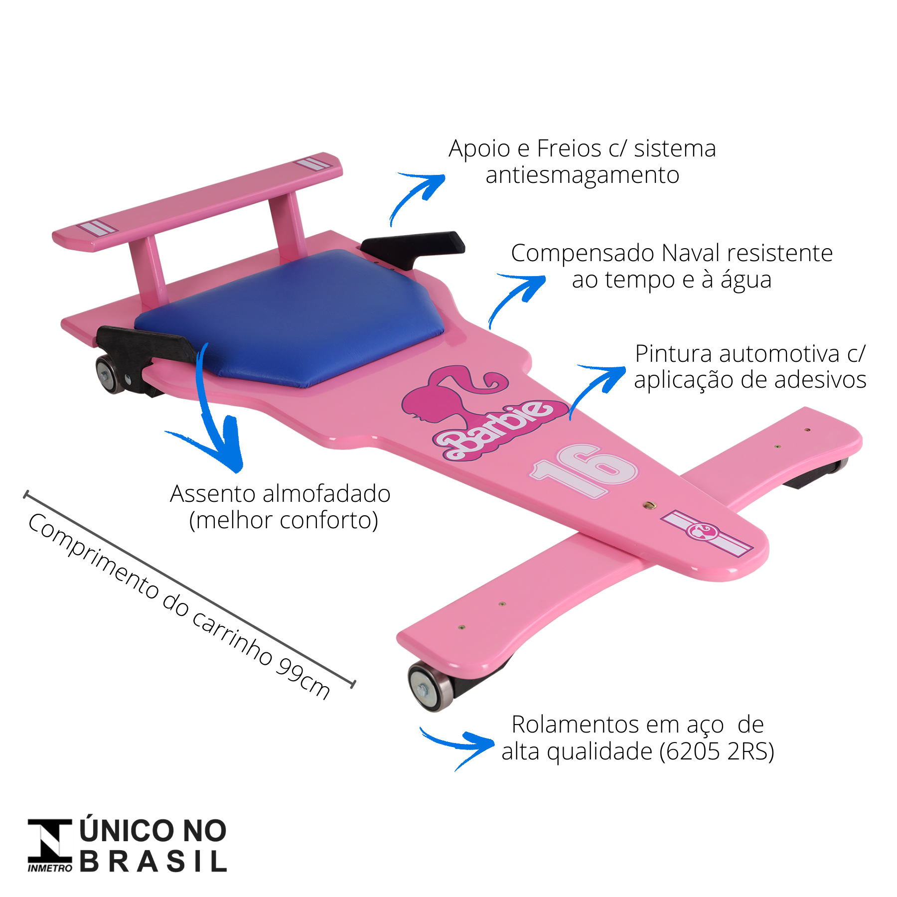 Carrinho de Rolimã F1 Barbie - 5