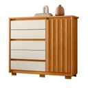 Ver imagem 2 de Cômoda Sapateira 5 Gavetas 1 Porta Duetto