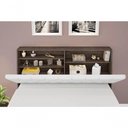 Ver imagem 3 de Cabeceira Box Casal 1,38 Chocolate com Painel Class Branco