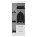 Ver imagem 2 de Guarda-Roupa Solteiro Oceania 3 Portas 2 Gavetas Cor Branco