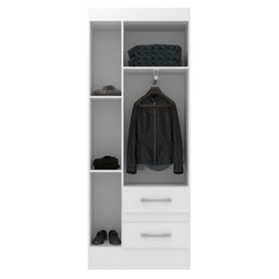 Guarda-Roupa Solteiro Oceania 3 Portas 2 Gavetas Cor Branco - 2