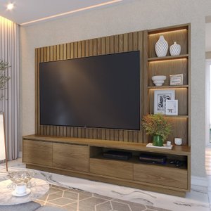 Estante Home Theater com Led para Tvs até 82 Polegadas Cancun