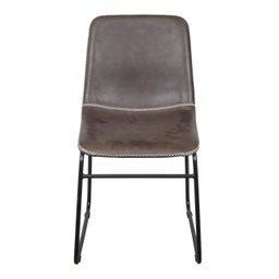 Cadeira Verner 4408 em Espuma Revestida em PU e Base em Aço Pintado:Café - 2
