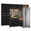 Ver imagem 3 de Armário de Cozinha Completa 229cm Rustic/Preto Emilly Fit Madesa 03