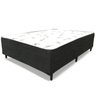 Cama Box Conjugada Ortopédica Casal 138 X 188 – Suede Preto - Tampo Branco - 2