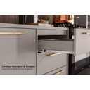 Ver imagem 7 de Balcão Cozinha 1 Porta 3 Gavetas 120cm com Pia Inox 100% MDF Rodapé em PVC Essence Itatiaia Cinza/Fendi