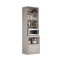 Ver imagem 3 de Paneleiro 3 Portas 1 Gaveta 70cm Espaço para Forno MDF Rodapé PVC Dobradiças Slow Essence Itatiaia