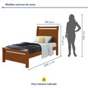 Ver imagem 5 de Cama de Solteiro Cabeceira com Detalhes Curvos Madeira Reali Frassino