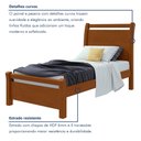 Ver imagem 4 de Cama de Solteiro Cabeceira com Detalhes Curvos Madeira Reali Frassino