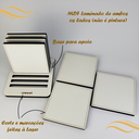 Ver imagem 4 de Porta Copos Madeira Mesa Jantar Cozinha Bar 6 Unidades Quadrado Branco/Preto