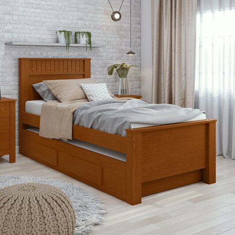 Bicama Solteiro 2 Gavetas Mdf Athenas