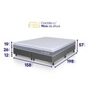 Ver imagem 3 de Conjunto Box Cinza Durban Cinza Espuma D28 Queen 158x198x57 - King House