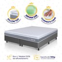 Ver imagem 4 de Conjunto Box Cinza Durban Cinza Espuma D28 Queen 158x198x57 - King House