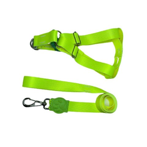 Coleira Peitoral Neon Americano 25Mm Para Cães - Amarelo Nº5