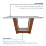 Mesa de Jantar 160x80cm Tampo MDF/vidro Apogeu - 5