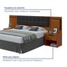 Cabeceira Casal / Queen 160cm 2 Mesas de Cabeceiras com Led Calitan - 4