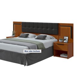 Cabeceira Casal / Queen 160cm 2 Mesas de Cabeceiras com Led Calitan - 11