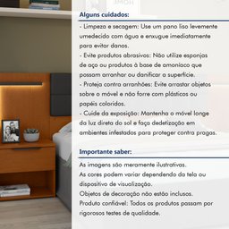Cabeceira Casal / Queen 160cm 2 Mesas de Cabeceiras com Led Calitan - 10