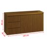 Gabinete Para Banheiro Intenso 120cm Suspenso Freijó Ripado - 4