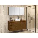 Ver mais imagens de Gabinete Para Banheiro Intenso 120cm Suspenso Freijó Ripado