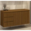 Ver imagem 3 de Gabinete Para Banheiro Intenso 120cm Suspenso Freijó Ripado