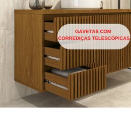 Gabinete Para Banheiro Intenso 120cm Suspenso Freijó Ripado - 6