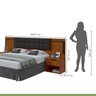 Cabeceira Casal Queen 160cm 2 Mesas de Cabeceiras Calitan - 5