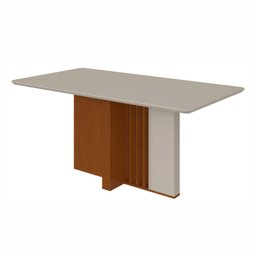 Mesa de Jantar Retangular 160x80cm 6 Lugares Tampo MDF Astrid - 1