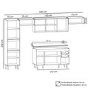 Ver mais imagens de Armário de Cozinha Modulada 5 Peças Cp14 Balcão com Tampo Branco - Lumil