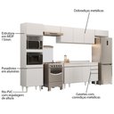 Ver imagem 7 de Armário de Cozinha Modulada 5 Peças Cp14 Balcão com Tampo Branco - Lumil